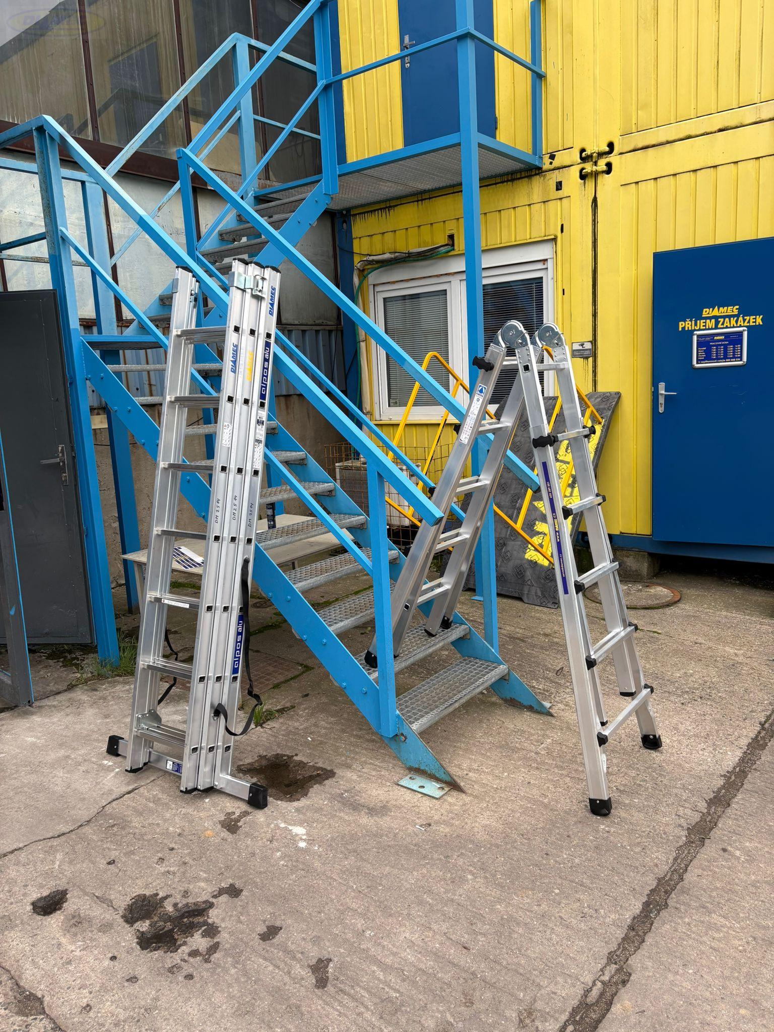 Teleskopický žebřík profi FINTES 4x5 příček