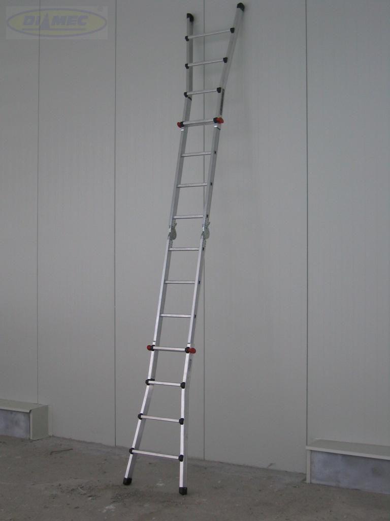 Teleskopický žebřík profi FINTES 4x5 příček